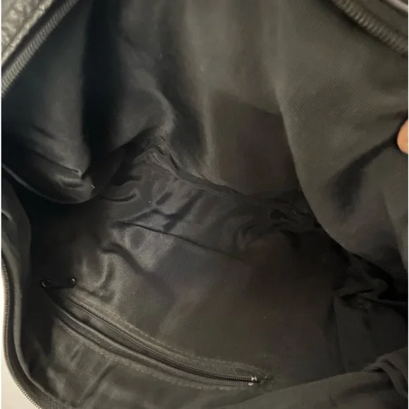 Vintage Black Hobo Bag with Floral Embroidery - Picture 13 of 16